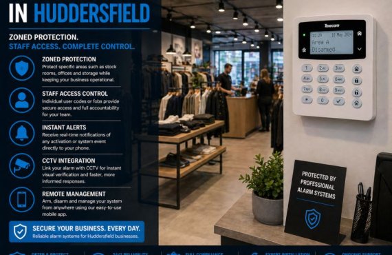 Commercial Burglar Alarms in Huddersfield: Securing Staff, Stock and Premises in High-Traffic Environments