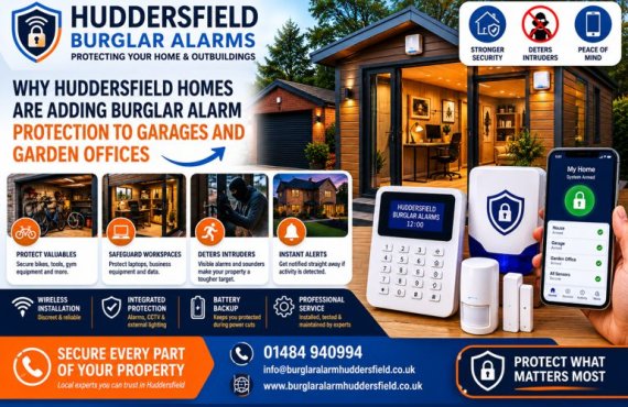 Why Huddersfield Homes Are Adding Burglar Alarm Protection to Garages and Garden Offices