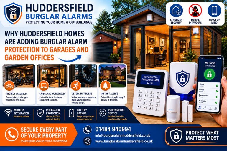 Why Huddersfield Homes Are Adding Burglar Alarm Protection to Garages and Garden Offices